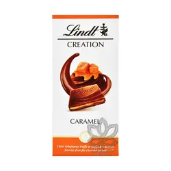 شکلات شیری با مغز کارامل ۱۵۰ گرم کرییشن لینت - lindt