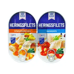 کنسرو فیله شاه ماهی در سس کاری و آناناس ۲۰۰ گرم المار - almare