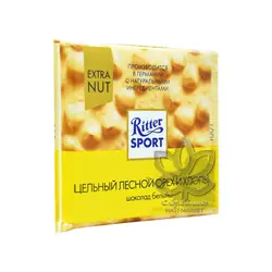 شکلات سفید با فندق کامل و کورن فلکس ۱۰۰ گرم ریتر اسپرت - ritter sport