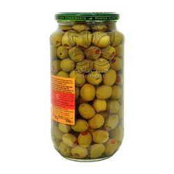 زیتون سبز با مغز فلفل دلمه قرمز ۹۰۰ گرم کرسپو - crespo