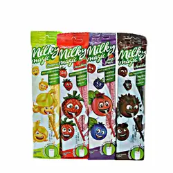 نی شیر طعم شکلاتی ( بدون گلوتن ) ۵ عدد میلکی مجیک - milky magic