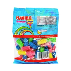 پاستیل شکری ترش لوله ای ۱۷۵ گرم رینبو هاریبو - haribo