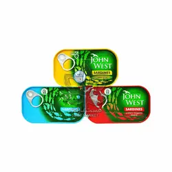 کنسرو ماهی ساردین در آب نمک ۱۲۰ گرم جان وست - john west