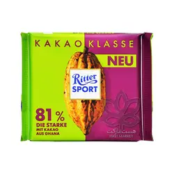 شکلات تلخ غنا ۸۱ درصد ۱۰۰ گرم ریتر اسپرت - ritter sport