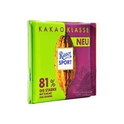 شکلات تلخ غنا ۸۱ درصد ۱۰۰ گرم ریتر اسپرت - ritter sport