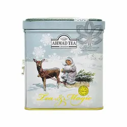 چای سیاه با بهارنارنج جعبه فلزی موزیکال ۸۰ گرم احمد - ahmad