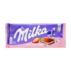شکلات کرم توت فرنگی ۱۰۰ گرم میلکا - milka