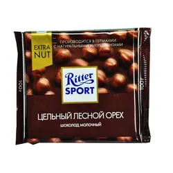 شکلات با فندق کامل ۱۰۰ گرم ریتر اسپرت - Ritter Sport