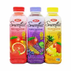نوشیدنی اسموتی زرد ( آناناس ، انبه ، انگور ) ۵۰۰ میل - OKF