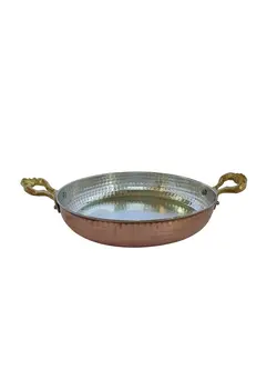 ماهیتابه مسی دسته برنجی