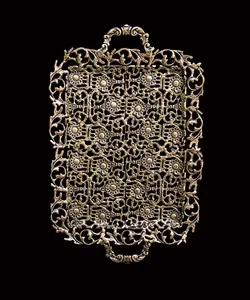 سینی برنجی چهار گوش