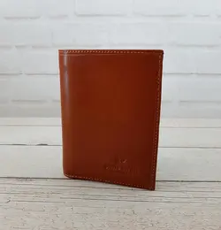 کیف پول جیبی مردانه چرم طبیعی Pierre Cardin کد p02 (عسلی)