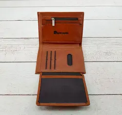 کیف پول جیبی مردانه چرم طبیعی Pierre Cardin کد p01 (عسلی)