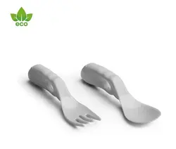 ست قاشق چنگال بامبو (گیاهی) هروبیلیتی رنگ شیری herobility