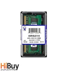 رم لپ تاپ DDR3L تک کاناله 1600 مگاهرتز CL11 کینگستون مدل KVR16S ظرفیت 4 گیگابایت