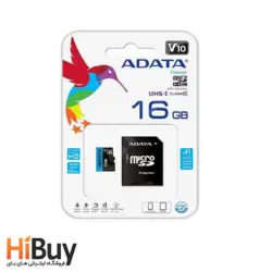 کارت حافظه microSDHC ای دیتا مدل Premier V10 A1 کلاس 10 استاندارد UHS-I سرعت 100MBps ظرفیت 16 گیگابایت