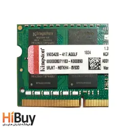 رم لپ تاپ DDR3L تک کاناله 12800 مگاهرتز CL18 كينگستون مدل  PC3L 12800MZ ظرفيت 4 گيگابايت