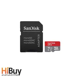 کارت حافظه microSDHC سن دیسک مدل Ultra A1 کلاس 10 استاندارد UHS-I U1 سرعت 98MBps ظرفیت 16 گیگابایت