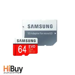 کارت حافظه microSDXC سامسونگ مدل EVO Plus کلاس 10 استاندارد UHS-I U1 سرعت 80MBps ظرفیت 64 گیگابایت به همراه آداپتور SD - فروشگاه اینترنتی های بای | HiBuy