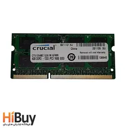 رم لپ تاپ کروشیال مدل 1333 DDR3 PC3 10600s MHz ظرفیت 4گیگابایت