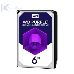 هارددیسک اینترنال وسترن دیجیتال مدل Purple WD60PURZ ظرفیت 6 ترابایت اصلی