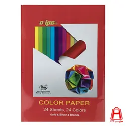 کلیپس پوشه کاغذ رنگی 24 رنگ همراه با رنگهای متالیک