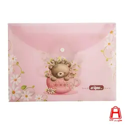 پوشه چاپی دکمه دار کودکان کلیپس