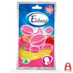 آبنبات اكالیپتوس با طعم توت فرنگی بسته سلفونی 8 عددی - الدر