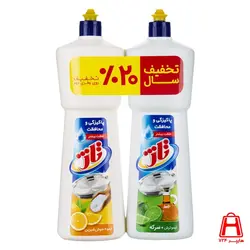 پک مایع ظرفشویی تاژ 1000 گرمی جوش شیرین + 1000 گرمی سرکه