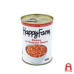 کنسرو لوبیا 400 گرمی هپی فارم