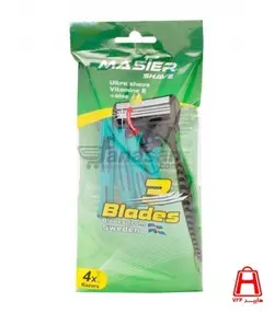 خودتراش 4عددی 3 لبه سبز سری فرمول 1 مستر شیو