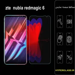 گلس محافظ صفحه نمایش نانو بلک اورجینال گوشی زد تی ای ZTE Nubia Red Magic 6