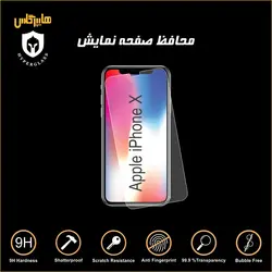 گلس محافظ صفحه نمایش نانو بلک اورجینال گوشی اپل Apple iphone x