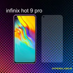 گلس محافظ صفحه نمایش نانو بلک اورجینال گوشی اینفینیکس Infinix Hot 9 pro