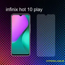 گلس محافظ صفحه نمایش نانو بلک اورجینال گوشی اینفینیکس Infinix Hot 10 play