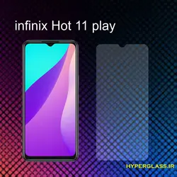 گلس محافظ صفحه نمایش نانو بلک اورجینال گوشی اینفینیکس Infinix Hot 11 play