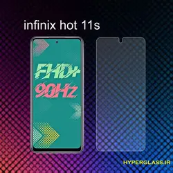 گلس محافظ صفحه نمایش نانو بلک اورجینال گوشی اینفینیکس Infinix Hot 11s