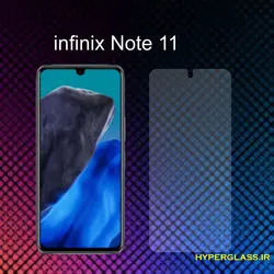 گلس محافظ صفحه نمایش نانو بلک اورجینال گوشی اینفینیکس Infinix Note 11