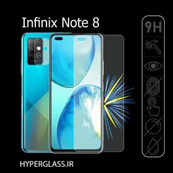 گلس محافظ صفحه نمایش نانو بلک اورجینال گوشی اینفینیکس Infinix Note 8