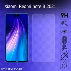گلس محافظ صفحه نمایش نانو بلک اورجینال شیاومی Xiaomi Redmi Note8 2021