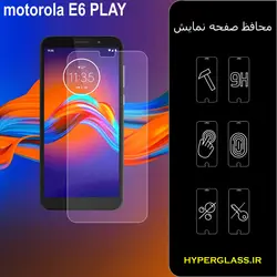 گلس محافظ صفحه نمایش نانو بلک اورجینال گوشی موتورولا Motorola E6 Play