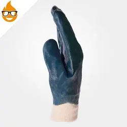 دستکش مواد نفتی HOUSHENG مچ کش بافت سرمه ای