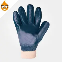 دستکش مواد نفتی HOUSHENG مچ کش بافت سرمه ای