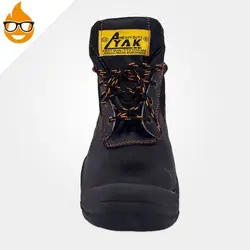 پوتین ایمنی چرم اشبالت ، آیاک – AYAK ، کفش ایمنی ، رنگ مشکی ، در سایزهای مختلف ، ساخت ایران