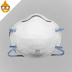 ماسک کاغذی بدون سوپاپ ۳M 8810، ابزار ایمنی شهپر، ماسک تنفسی، سفید، چینی