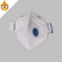 ماسک سوپاپ ‌دار تاشو کربن اکتیو طوسی