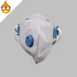 ماسک سوپاپ ‌دار تاشو کربن اکتیو طوسی