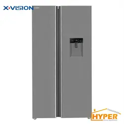 یخچال فریزر ساید بای ساید ایکس ویژن TS665 ASD استیل | هایپر تخفیفان