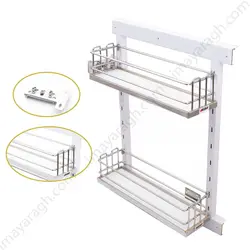 جا ادویه ریلی داخل کابینت کف آرنا دو طبقه آلبا