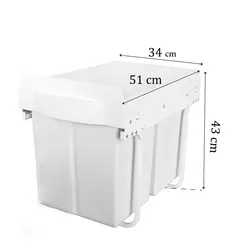 سطل زباله زیر سینک ریلی آرام بند مدل 9128 ملونی